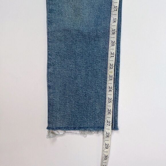 Madewell The Perfect Vintage Jeans Medium Blue Denim Raw Hem High Rise Cotton 25 - Picture 9 of 16